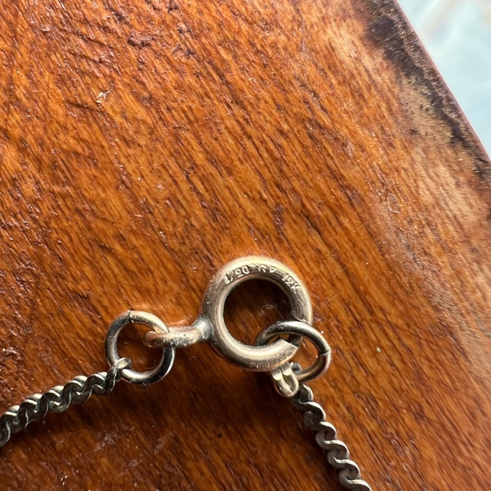 Vintage 1/20 GF 12K Serpentine Necklace w/Heart Charms 1970's - 1980's Dainty - Picture 5 of 6
